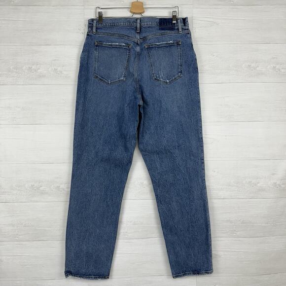 Abercrombie & Fitch Curve Love Jeans 33 / 16 L Tall Ultra High Rise 90s Straight - Picture 6 of 16